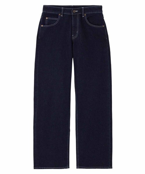 LOW RISE CONTRAST STITCH DENIM PANTS