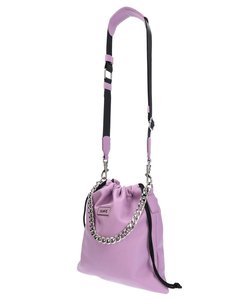 FAUX LEATHER DRAWSTRING BAG