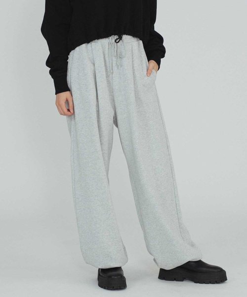 OVAL LOGO WIDE LEG SWEAT PANTS