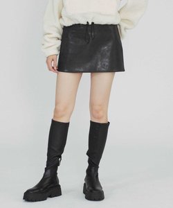 FAUX LEATHER MINI SKIRT