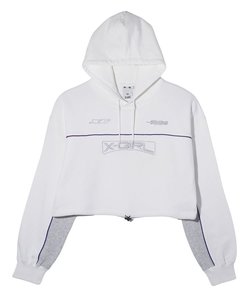CONTRAST PIPING CROPPED HOODIE