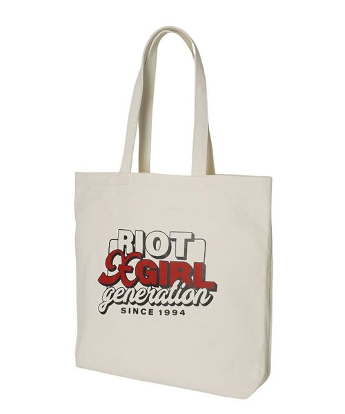 DOUBLE LOGO CANVAS TOTE BAG