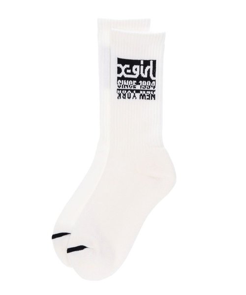 BICOLOR BOX LOGO RIB SOCKS