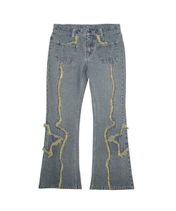 STAR PATCH DENIM PANTS