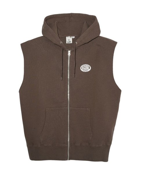 OVAL LOGO ZIP UP SWEAT VEST