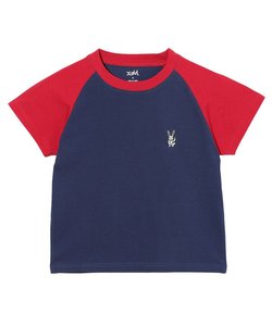 EMBROIDERED BUNNY RAGLAN SLEEVE BABY TEE