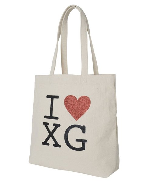 I LOVE XG LOGO CANVAS TOTE BAG