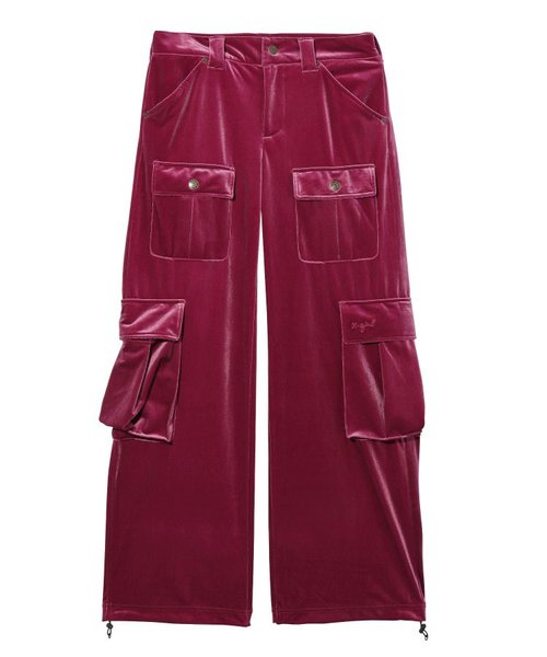 VELOUR CARGO PANTS