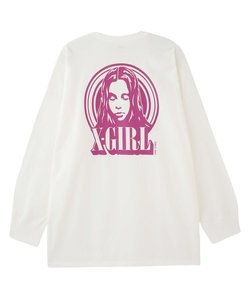 CIRCLE BACKGROUND FACE LOGO L/S BIG TEE DRESS