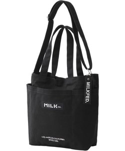 BAR AND UNDER LOGO BIG CANVAS BAG