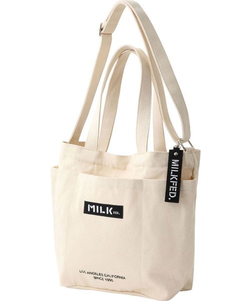 BAR AND UNDER LOGO BIG CANVAS BAG