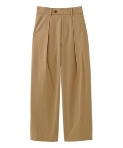 WIDE-LEG TWILL PANTS