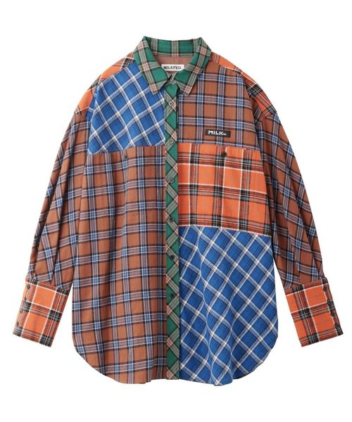 PLAID PATCHWORK SHIRT