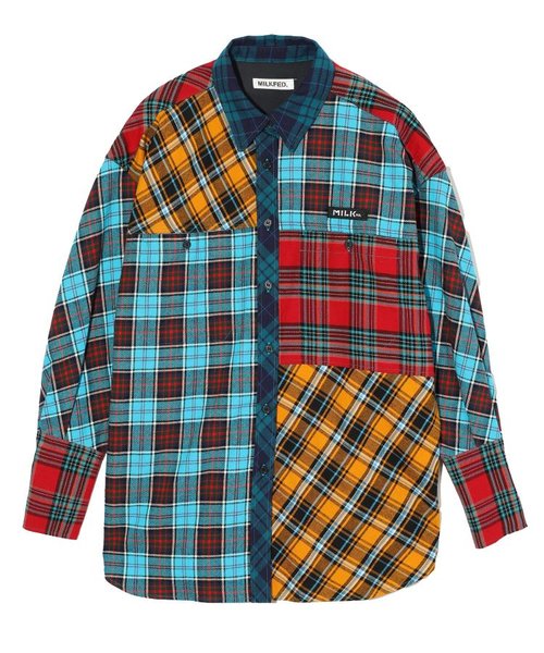 PLAID PATCHWORK SHIRT