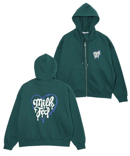 MELTY HEART ZIP UP HOODIE