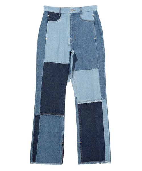 PATCHWORK DENIM PANTS