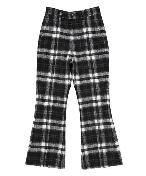 PLAID FLARE PANTS