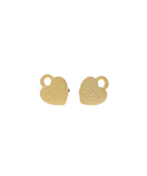 HEART PADLOCK STUD EARRINGS