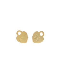 HEART PADLOCK STUD EARRINGS