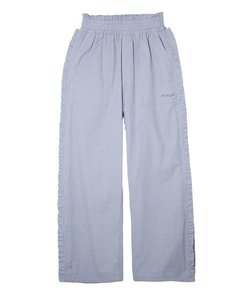 STRIPPED RUFFLE PANTS