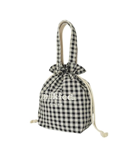 GINGHAM DRAWSTRING COOLER BAG