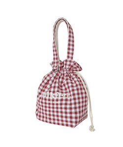 GINGHAM DRAWSTRING COOLER BAG