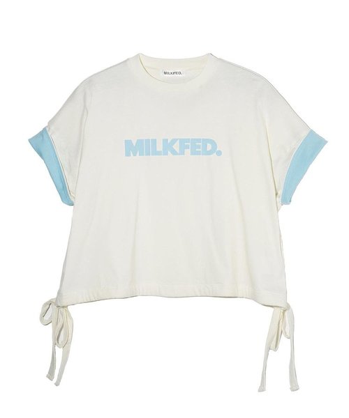 COLORED SLEEVE EDGE S/S TOP