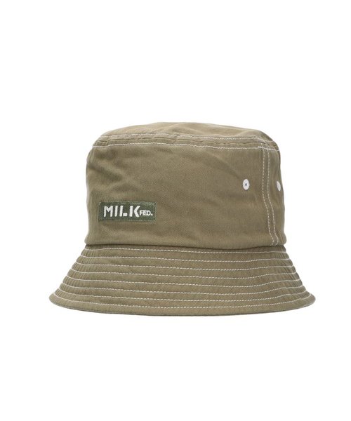 EMBROIDERRED BAR LOGO BUCKET HAT