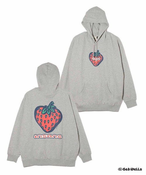 INSANE x SILAS  STRAWBERRY SWEAT HOODIE