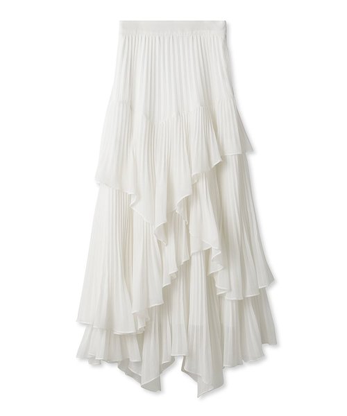 【新作登場安い】完売ホワイト SNIDELジャガードフレアスカート WHT 0新品未使用タグ付き スカート