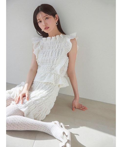 シャーリングギャザーTOPS | SNIDEL（スナイデル）の通販 - &mall