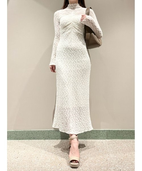 バックオープンリボンレースワンピース | SNIDEL（スナイデル）の通販  