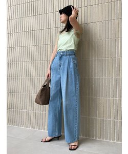 【WEB限定サイズあり】タックワイドデニムパンツ