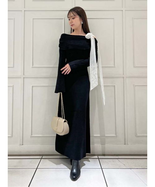 SNIDEL デザインスリーブレースドレス SNIDEL | スナイデルの通販