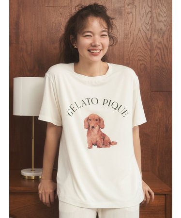 DOG柄ワンポイントTシャツ | gelato pique（ジェラートピケ）の通販 