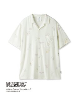 【PEANUTS】【HOMME】総柄プリントシャツ