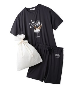 【ラッピング済み】【HOMME】デザートロゴTシャツ＆ハーフパンツSET