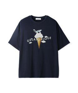 【接触冷感】【HOMME】レーヨンクジラモチーフTシャツ