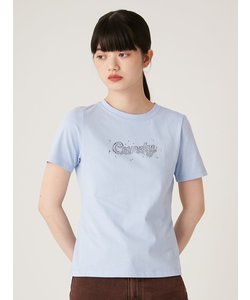 [L.B CANDY STOCK]ラインストーンロゴTシャツ