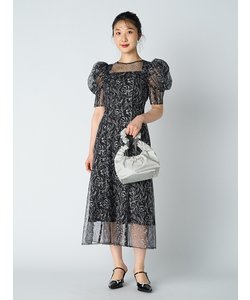 チュール刺繍ドレス