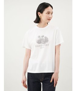 フルーツモチーフグラフィックプリントTシャツ