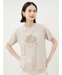 フルーツモチーフグラフィックプリントTシャツ