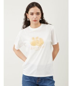 フルーツモチーフグラフィックプリントTシャツ