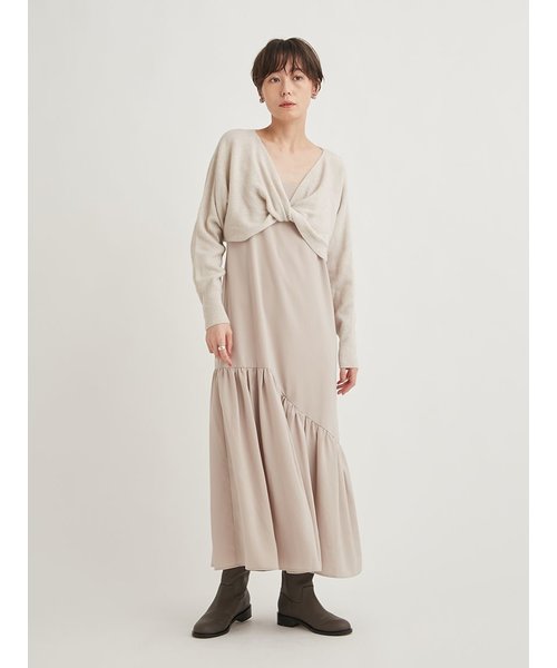 emmi atelier】クロスニットセットワンピース | emmi（エミ）の通販