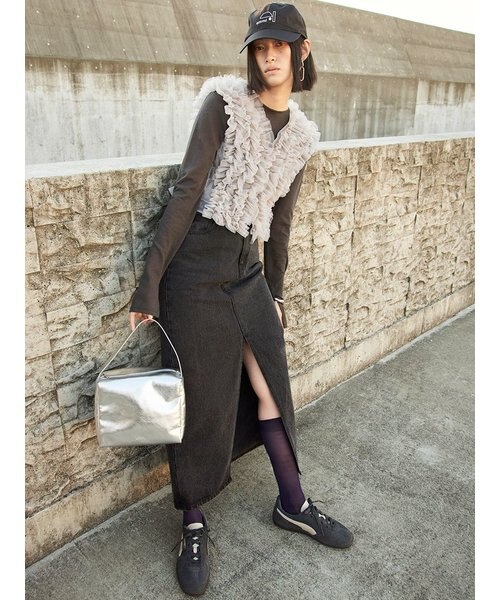 emmi atelier】フロントスリットデニムスカート | emmi（エミ）の通販 
