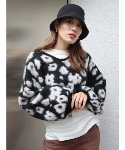 フラワーレオパードワイドニット Emoda エモダ の通販 Mall フラワーレオパードワイドニット Emoda エモダ の通販 Mall