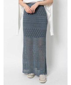 透かし編みマキシスカート
