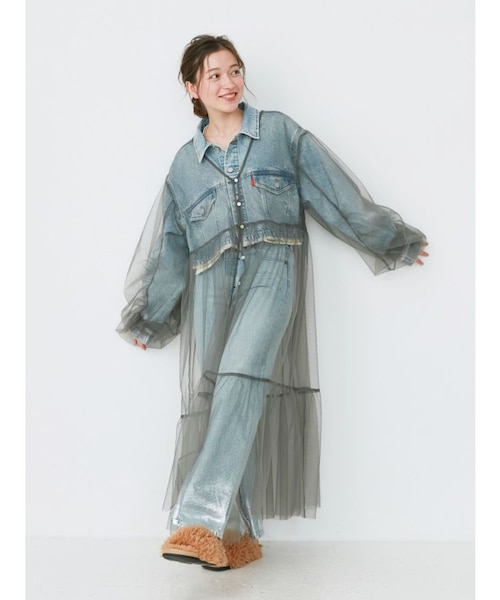 snidel＆Brigitte Bardot.lチュールボリュームワンピース snidel&Brigitte Bardot.lチュールボリュームワンピース