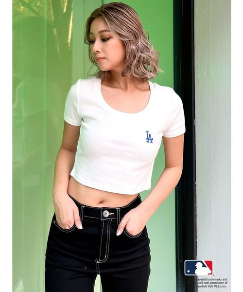 GYDA【MLB】ラウンドネックショートTシャツ
