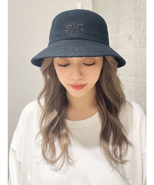 Symmetry GYDA lame embroideryニットバケットHAT